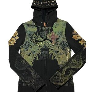 Super Rare Y2K Paco Chicano by Christian Audigier Women's Hoodie Sz S